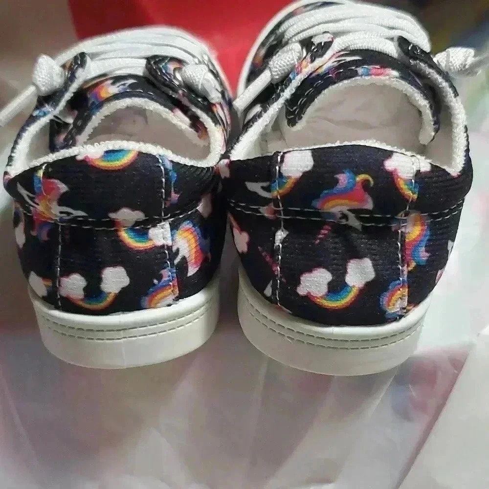 ☆☆☆Lil Lollie black multi colored unicorn Jellypop sneakers - Picture 3 of 6
